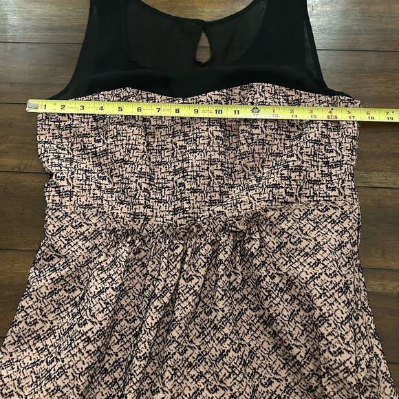 Anthropologie Tan Print Moulinette Soeurs Albertine Flocked Sheath Dress Size 8 - Picture 6 of 11